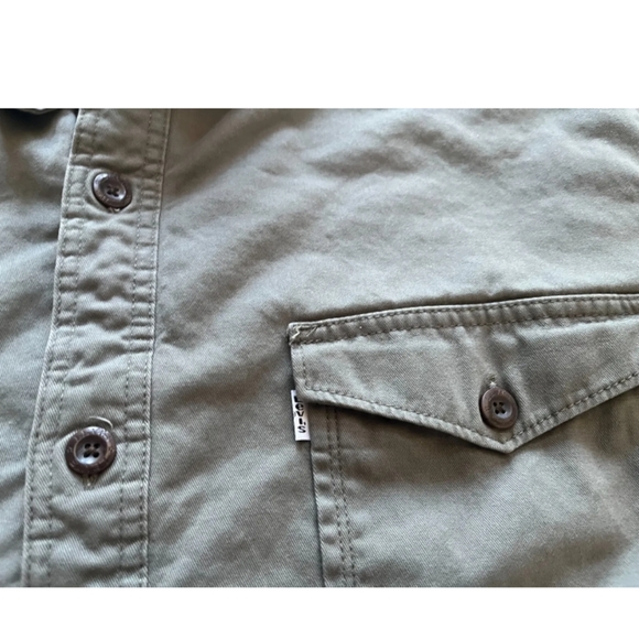 Levi's Men's Olive Green Shacket Shirt Jacket Size XXL Regular Fit - Picture 3 of 8